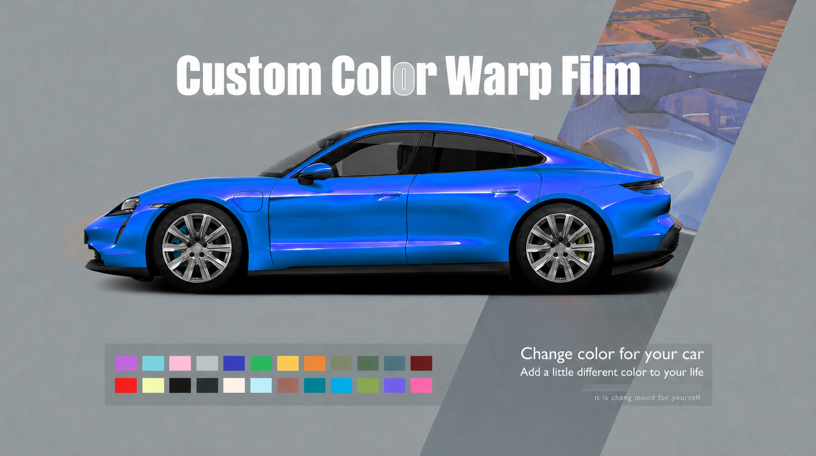Same vehicle with orange color preview